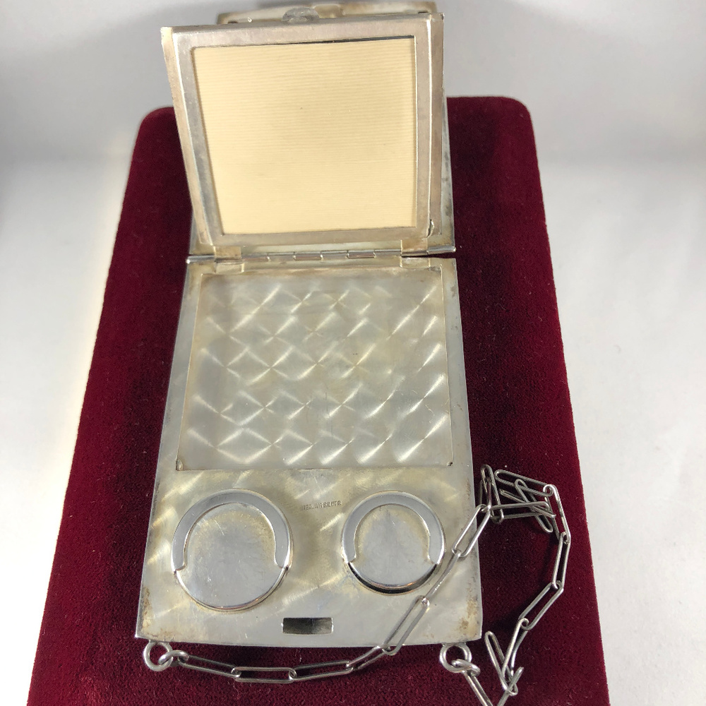 HP Vintage 925 Silver Dance Purse Compact Mirror Price is Firm - Picture 2 of 8
